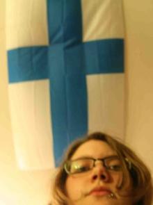 photo of bbinkovitz with finnish flag